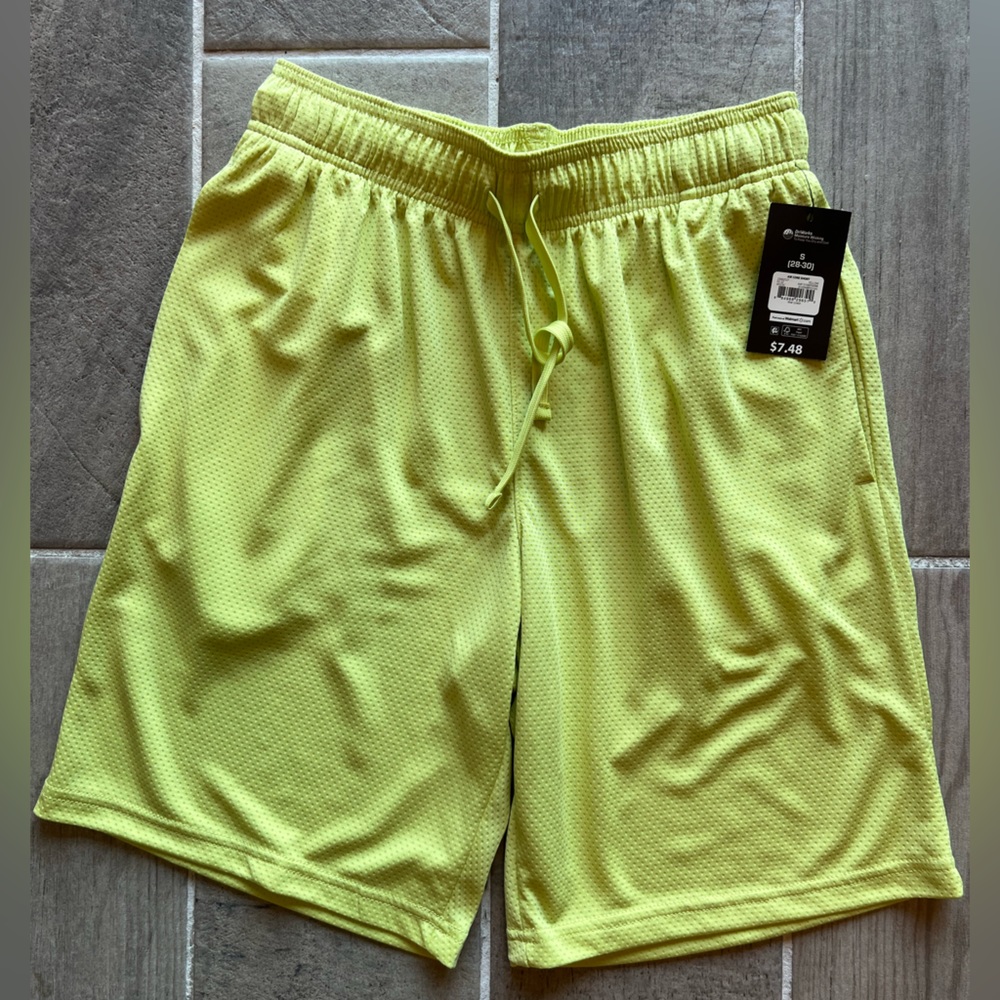 Athletic Works shorts. Size S. Bright lime green.